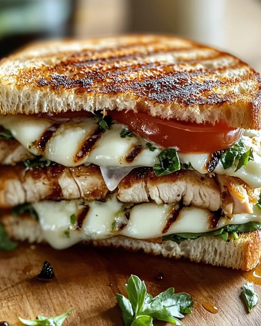 Aromatisch Gegrilltes Balsamico-Sandwich mit Käseschmelz