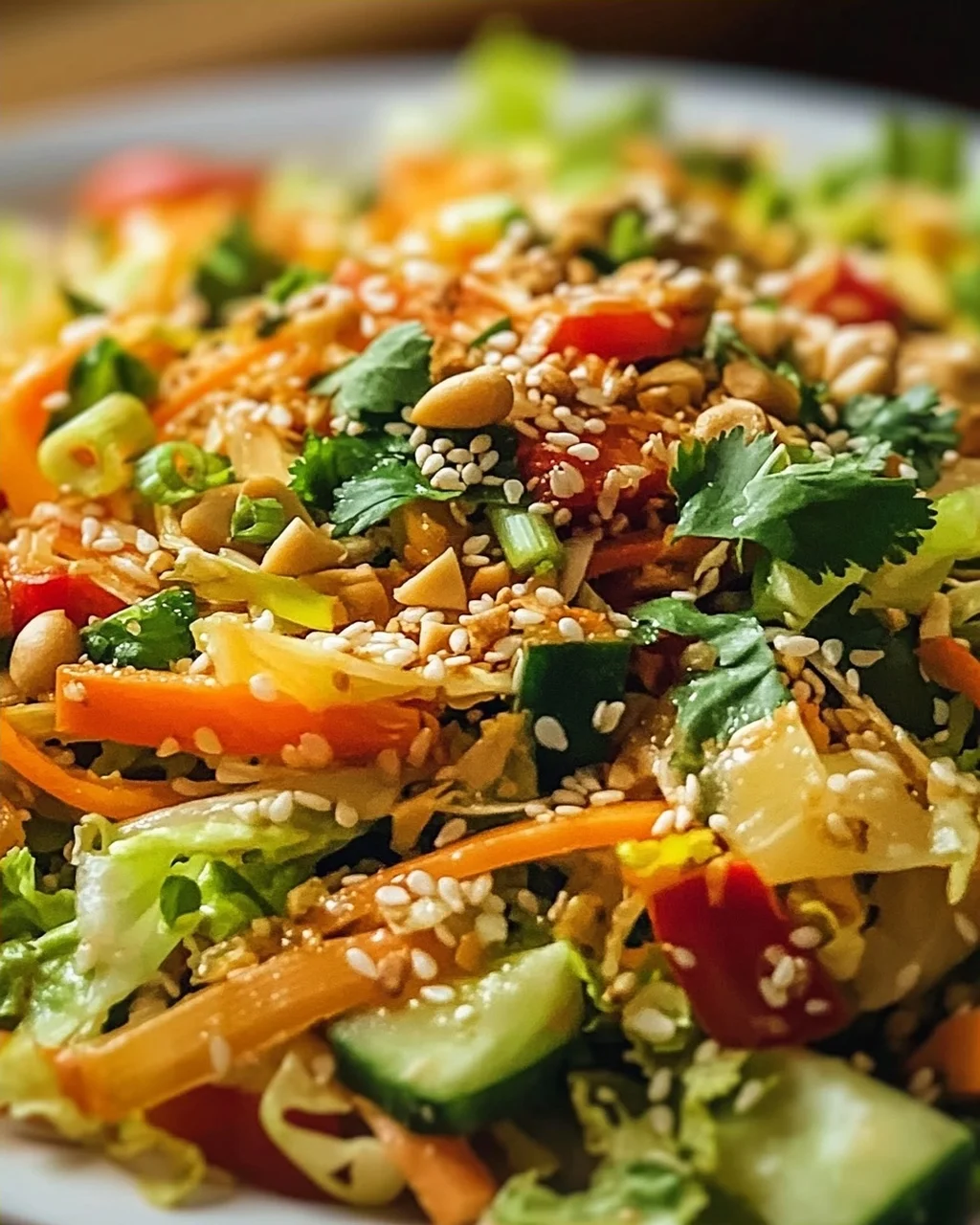 Asiatischer Chinakohl Salat: Frisch, knusprig & Sesam-Dressing