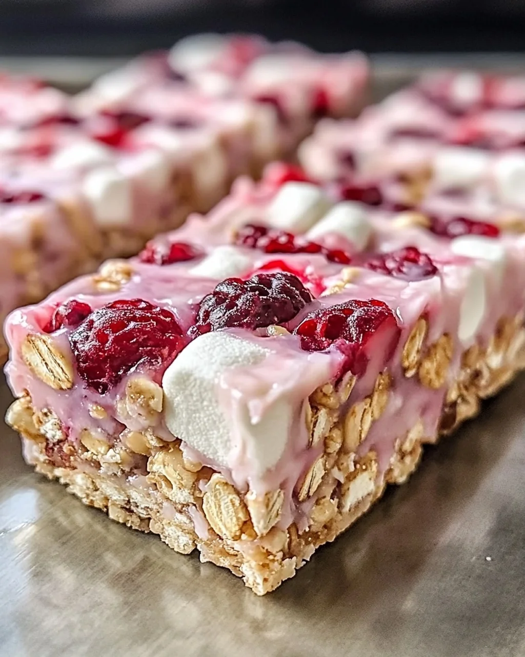Beeren und Sahne Müsli-Riegel einfach selbst machen