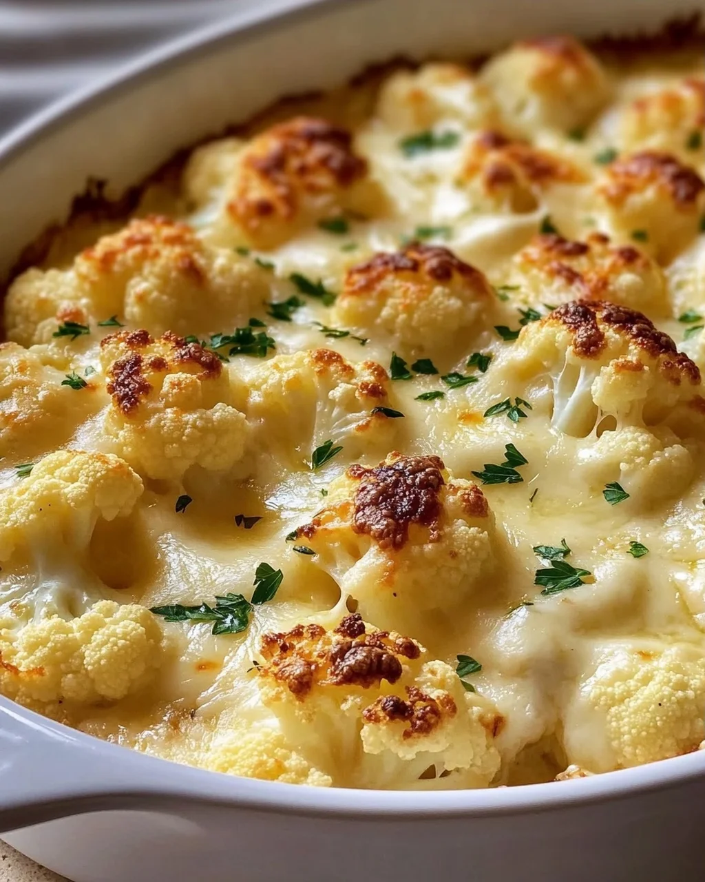 Cremiger Blumenkohl Käse Auflauf Low Carb Rezept