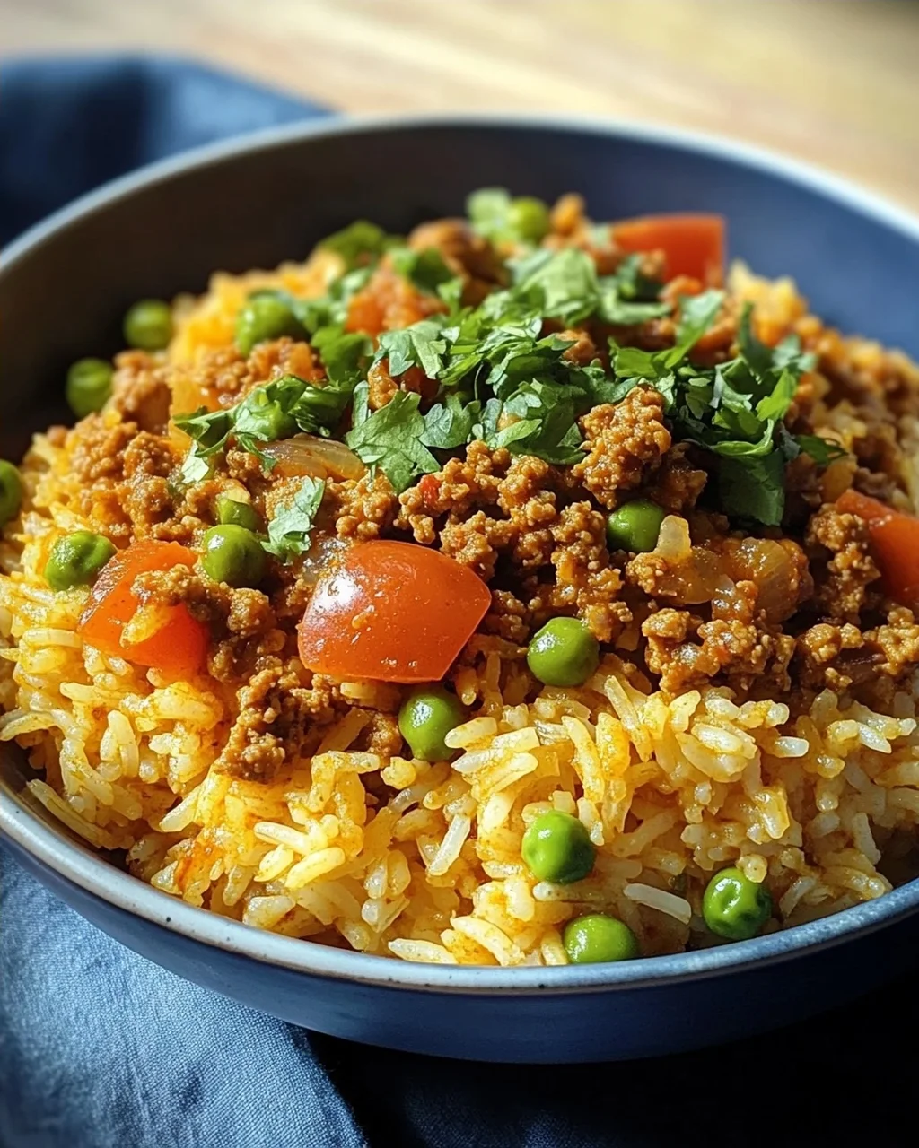 Curryreis mit Hackfleisch