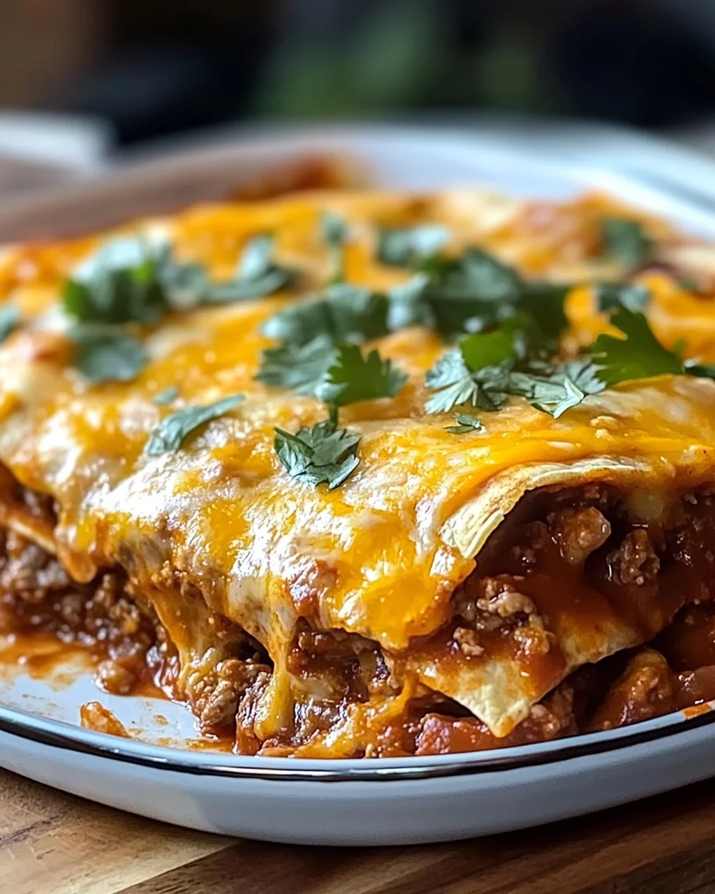 Dutch Oven Rindfleisch Enchilada Auflauf für Gemütliche Abende