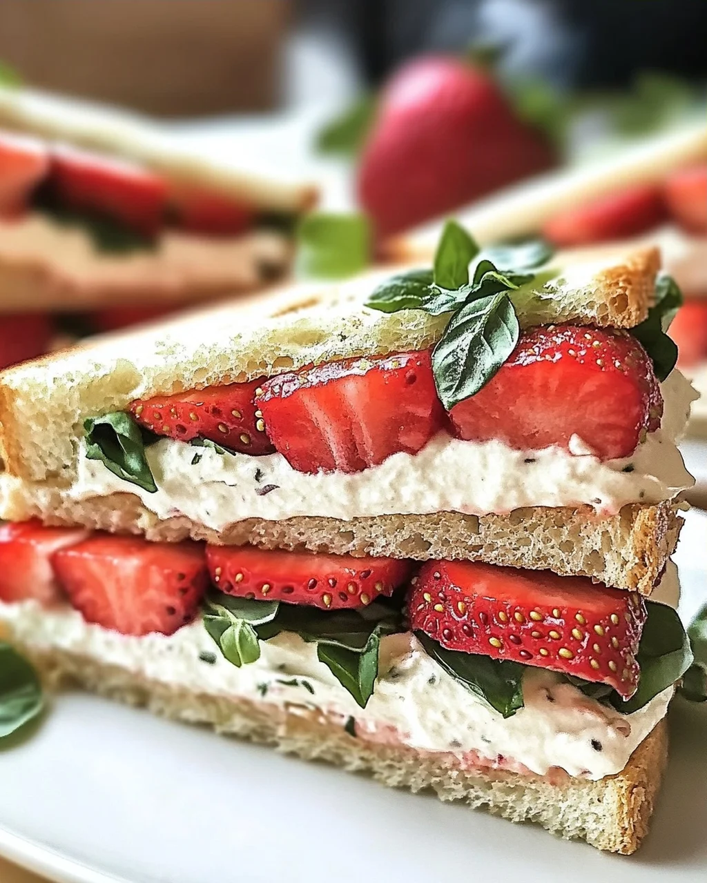 Erdbeer-Teesandwiches: Perfekte Kostbarkeit für Teestunden