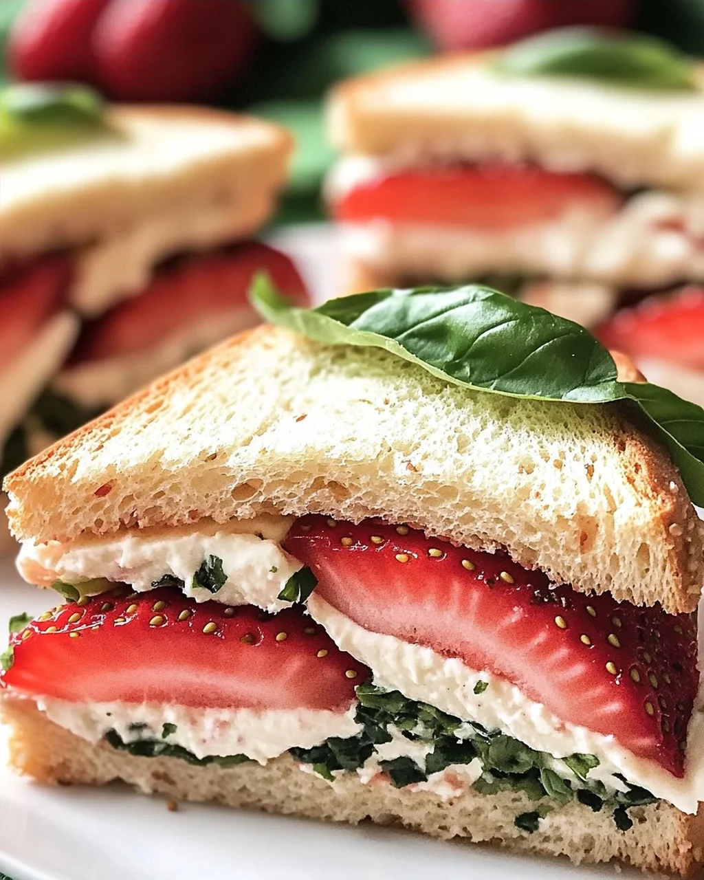 Erdbeer-Teesandwiches: Perfekte Kostbarkeit für Teestunden
