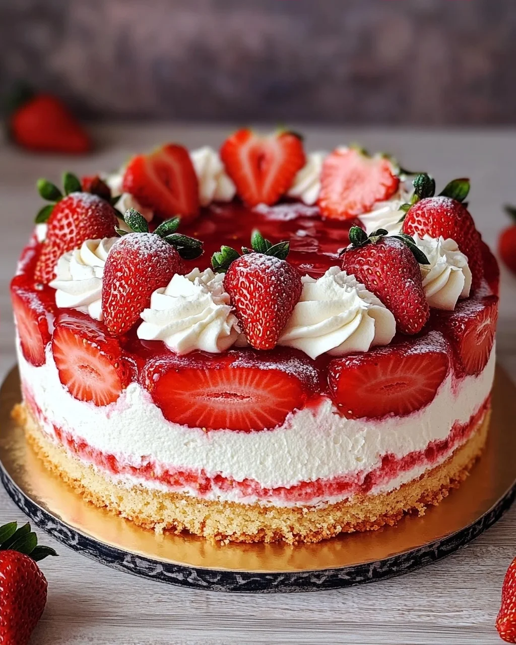Erdbeertorte mit Joghurtcreme