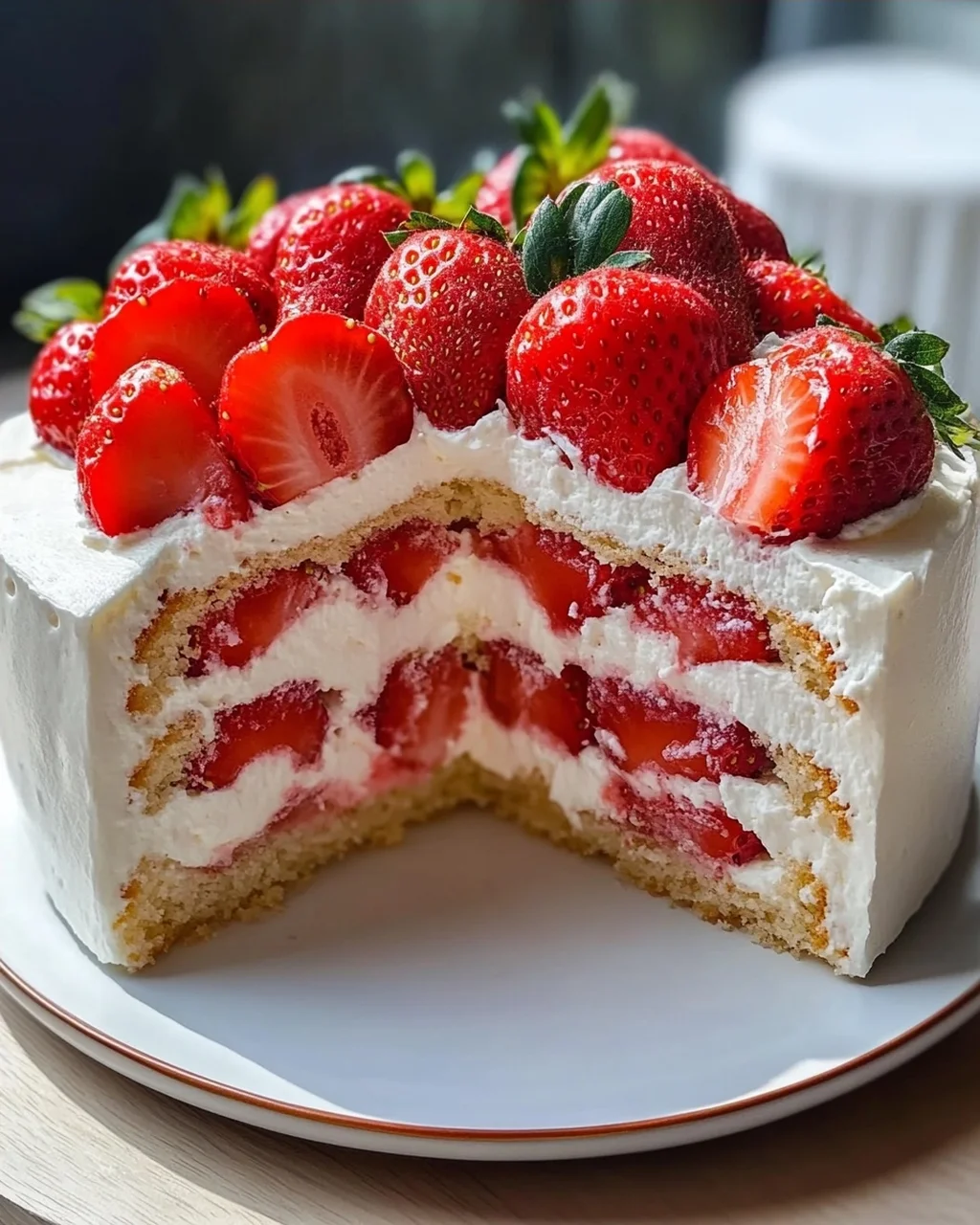 Erdbeertorte ohne Gelatine