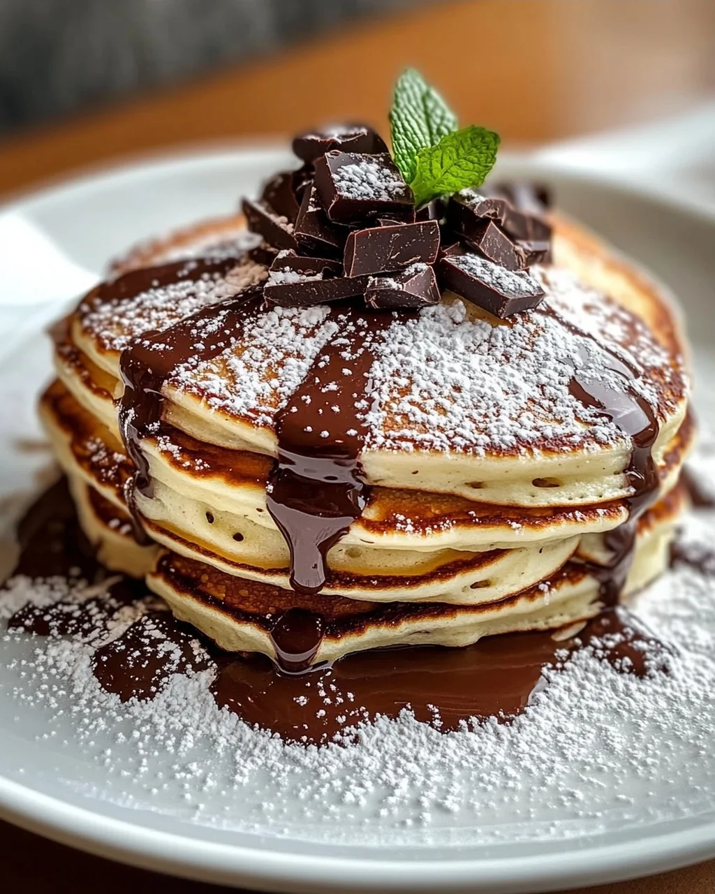 Fluffige Quark-Pfannkuchen mit Schokolade