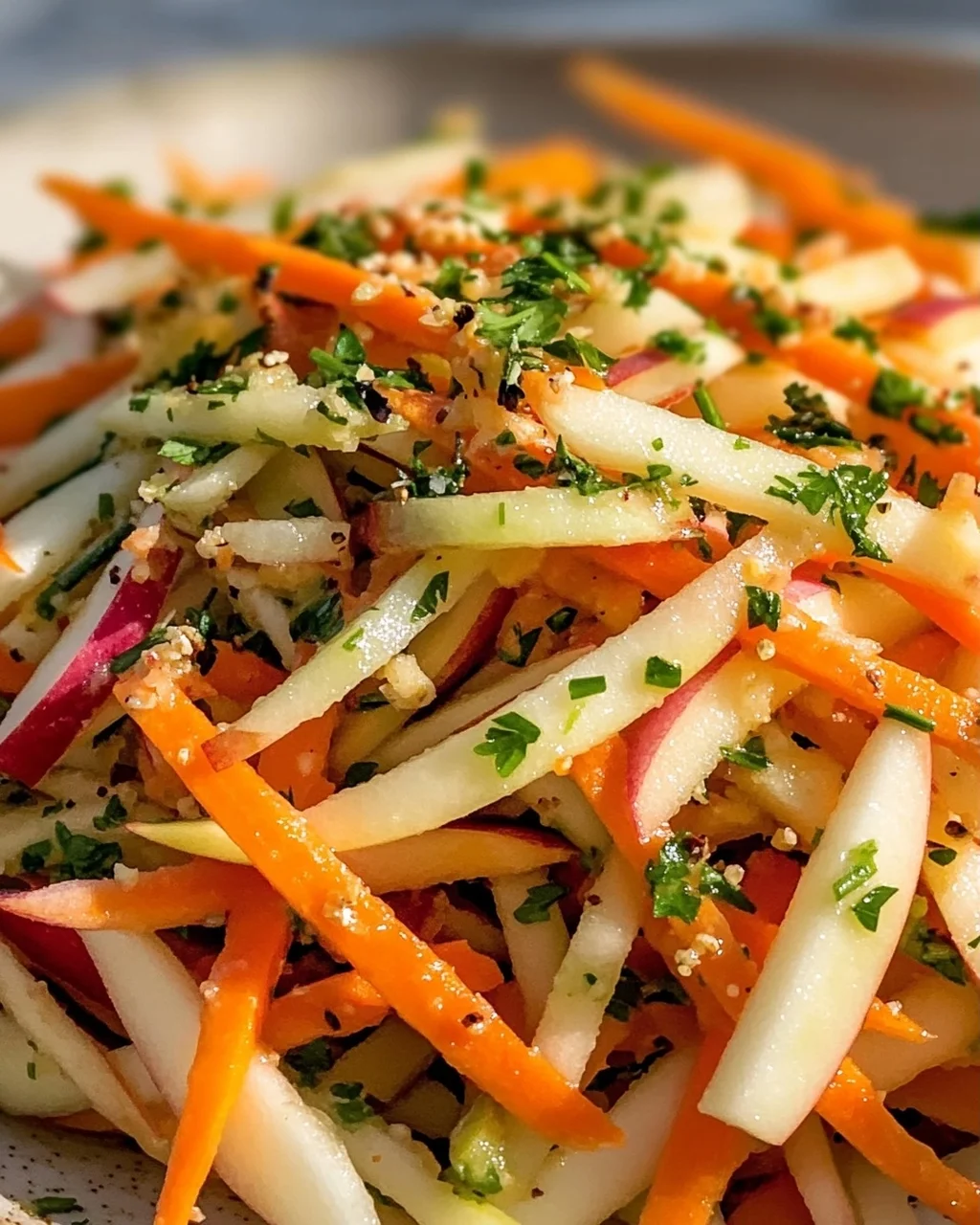 Frischer Kohlrabi-Karotten-Apfel-Salat: Schnell, Frisch & Vitaminreich