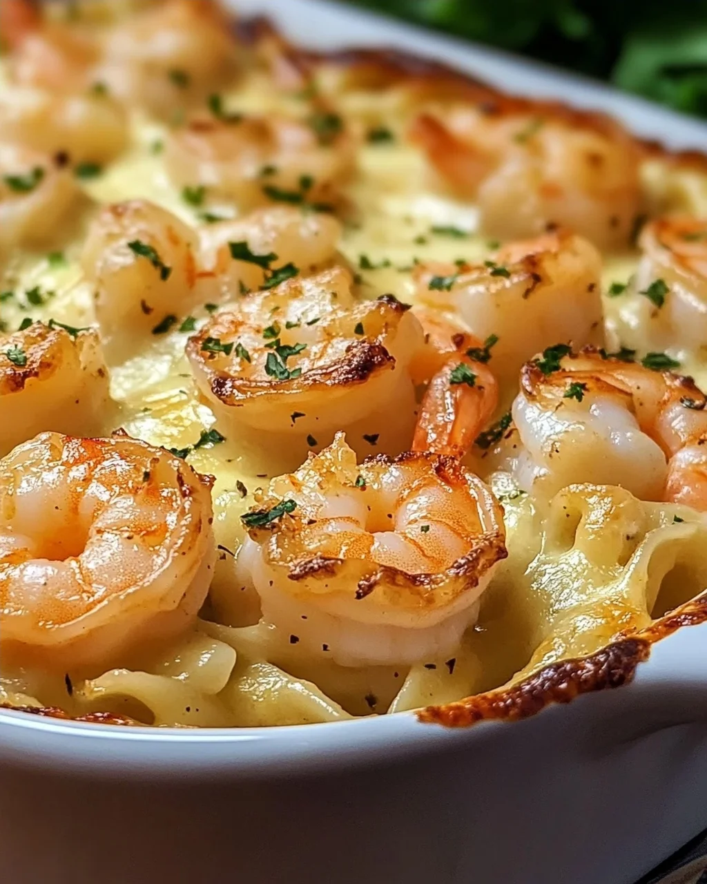 Garnelen Scampi Nudelauflauf für ein gemütliches Dinner