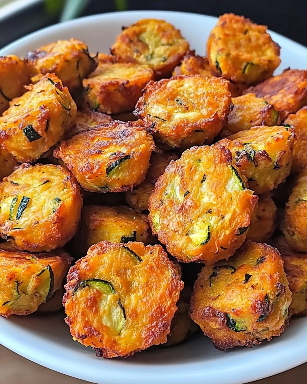 Gebackene Süßkartoffel-Zucchini-Tots für gesunde Snacks
