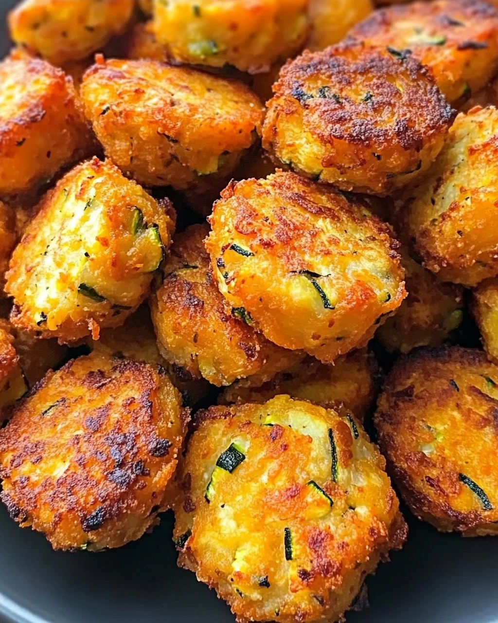Gebackene Süßkartoffel-Zucchini-Tots für gesunde Snacks