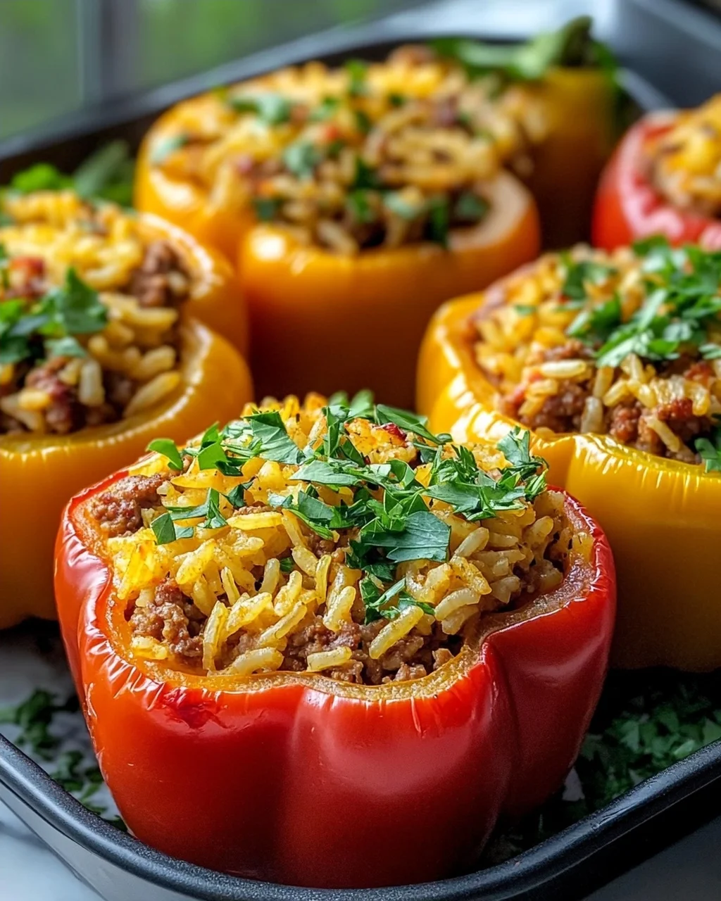 Gefüllte Paprika mit Wurst & Reis – Herzhaft & Lecker!