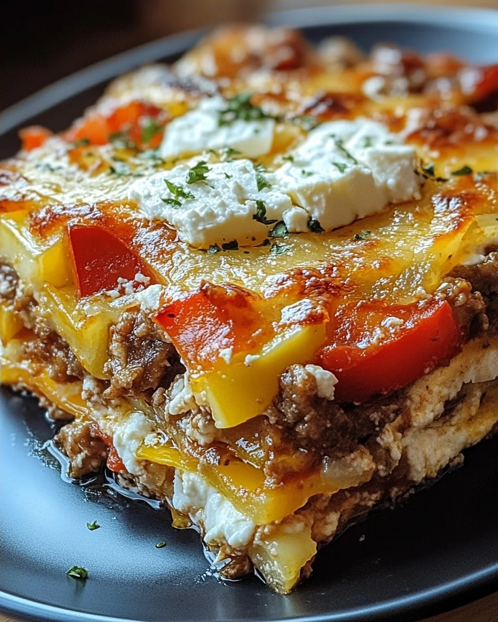 Gyrosauflauf mit Schafskäse