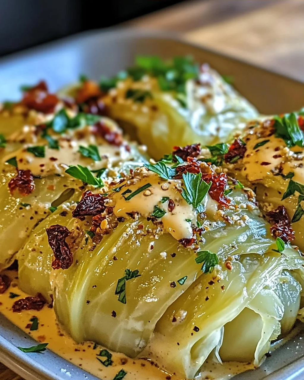 Heirate mich schmelzender Kohl im cremigen Tuscan-Stil