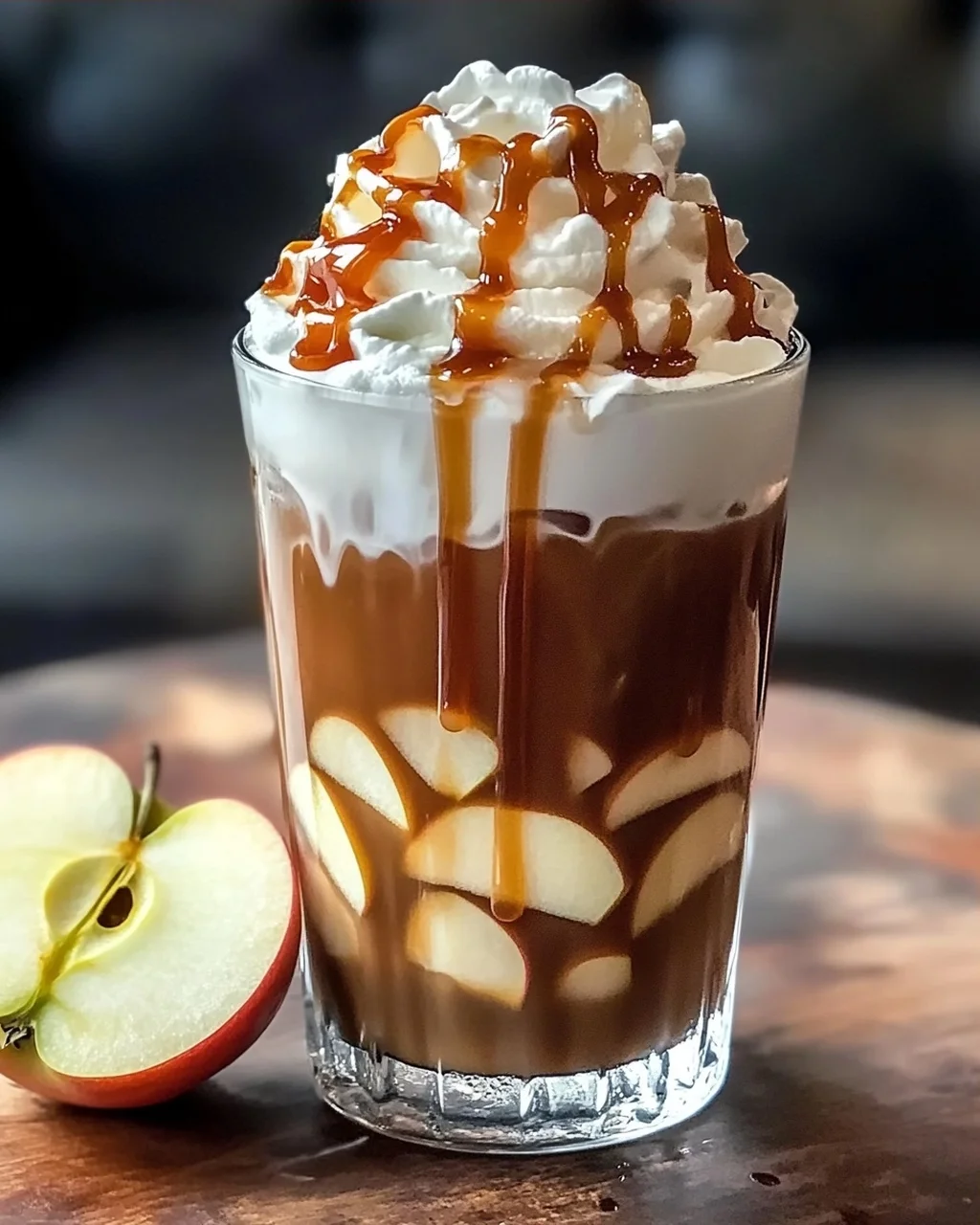 Karamell-Apfel-Gewürz-Eiskaffee für den Herbstgenuss