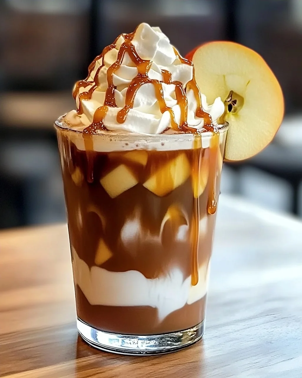 Karamell-Apfel-Gewürz-Eiskaffee für den Herbstgenuss