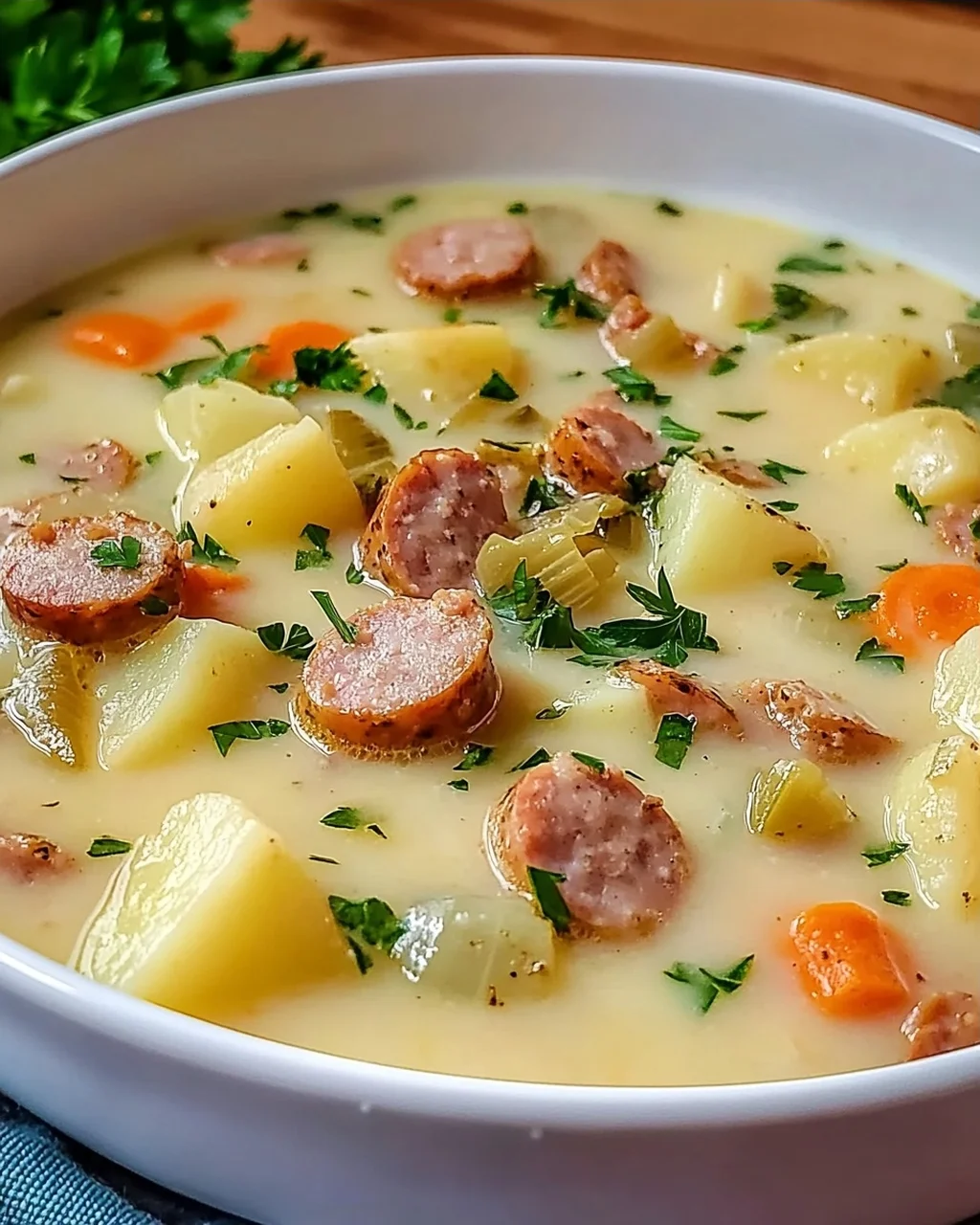 Kartoffelsuppe mit Wurst – Deftiger Genuss für Zuhause
