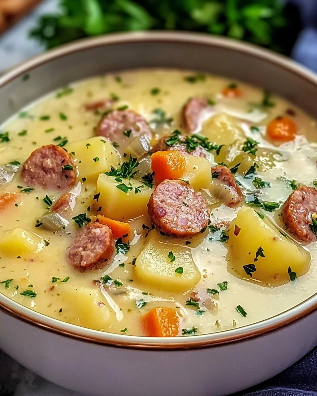 Kartoffelsuppe mit Wurst – Deftiger Genuss für Zuhause