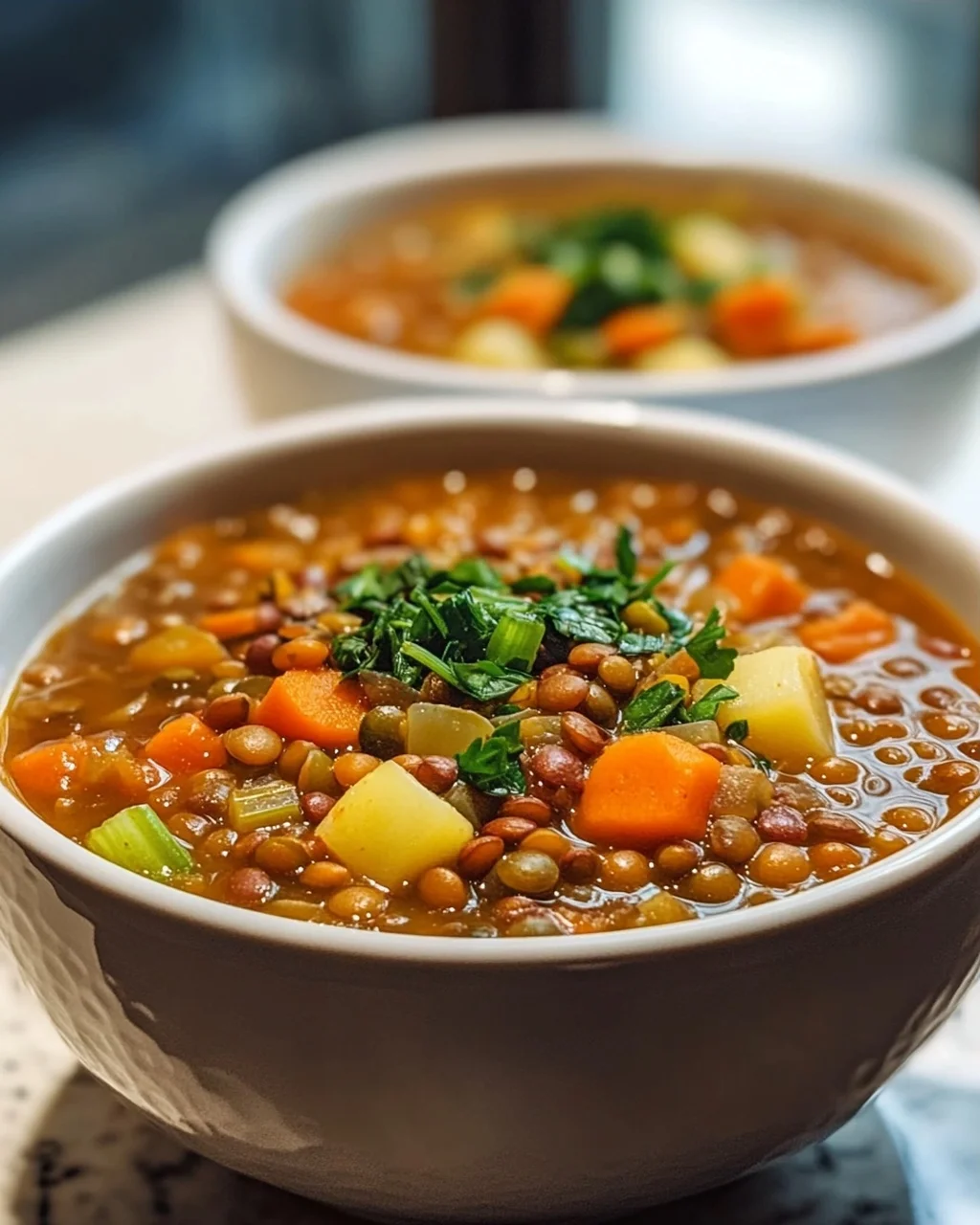 Klassisch Herzhafte Linsengemüsesuppe - Dein Seelenwärmer