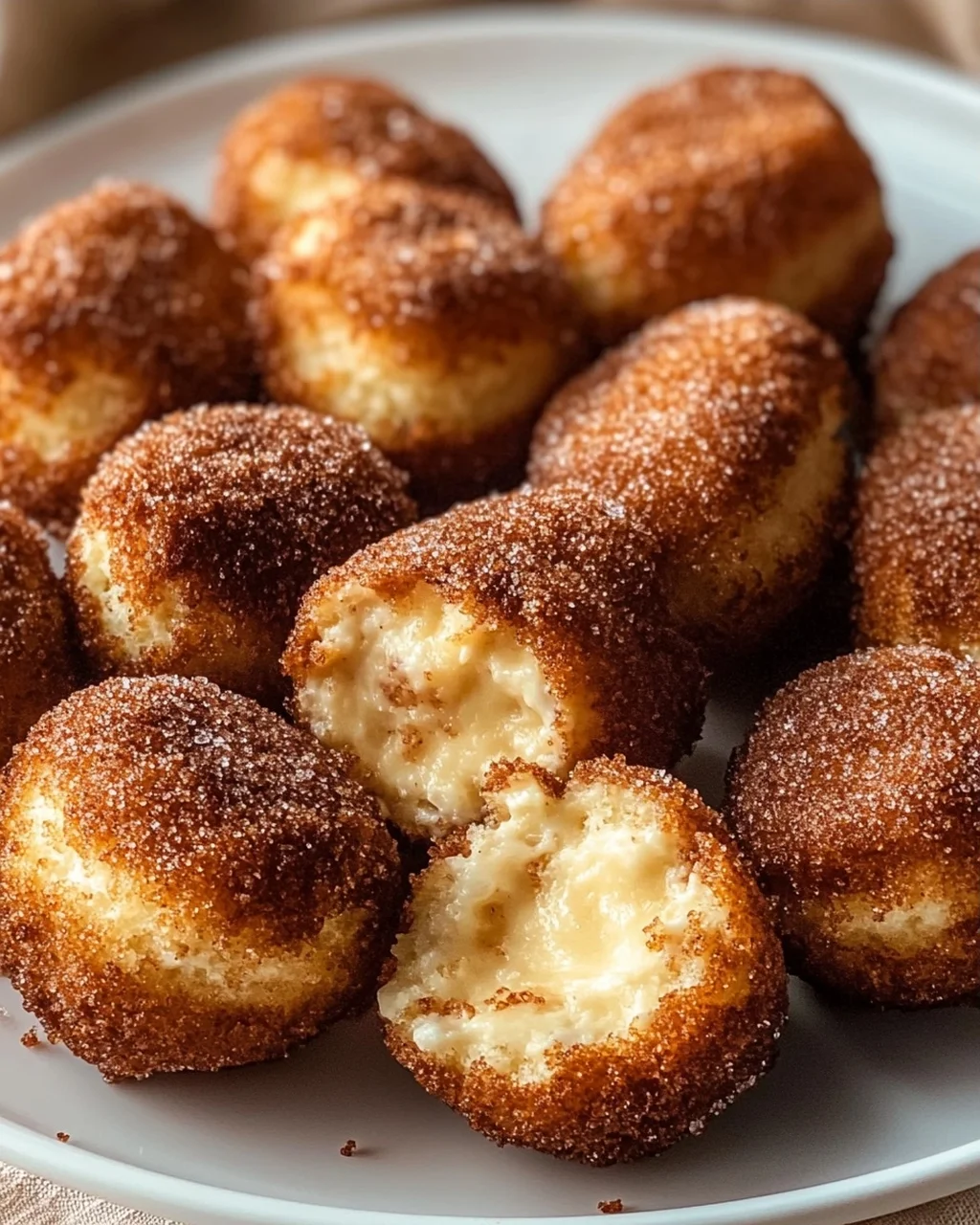 Knusprige Churro Käsekuchen-Bites aus der Heißluftfritteuse