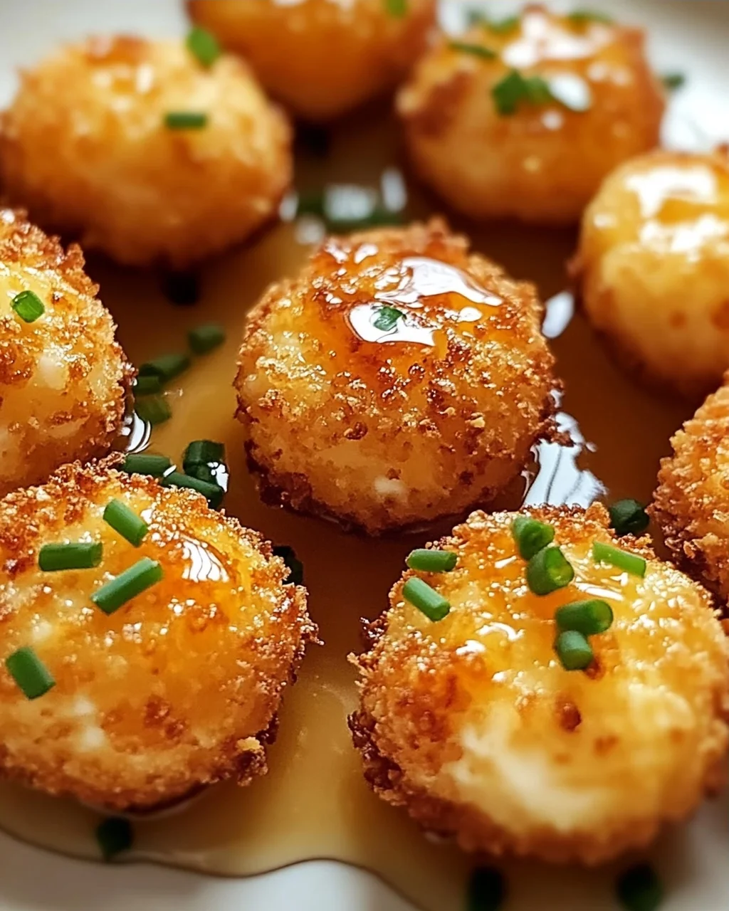Knusprige Ziegenkäsebällchen mit Honig für Feste