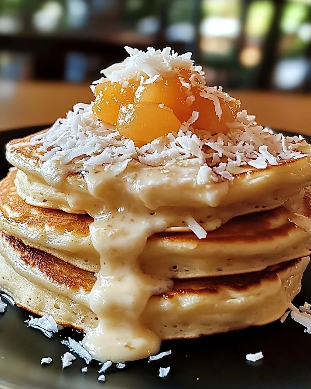 Kokosnusscreme Pfannkuchen für einen tropischen Genuss