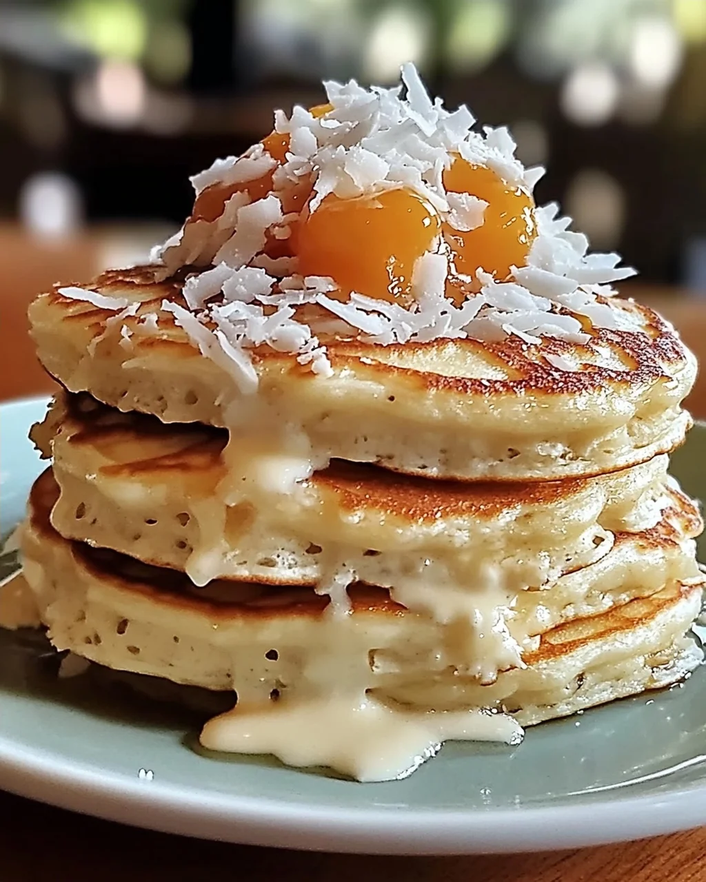 Kokosnusscreme Pfannkuchen für einen tropischen Genuss