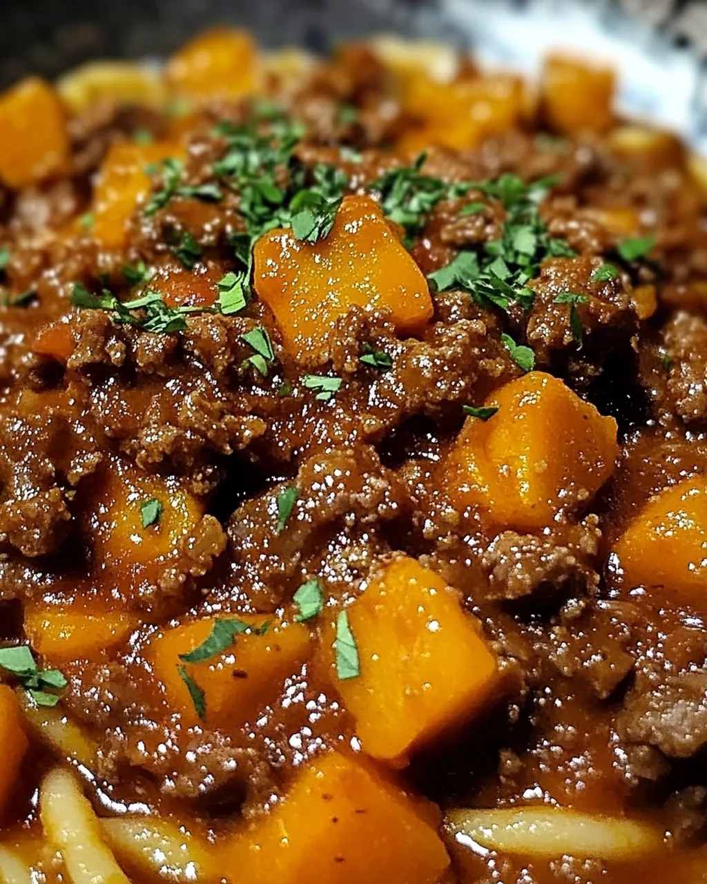 Kürbis-Rindfleisch-Bolognese