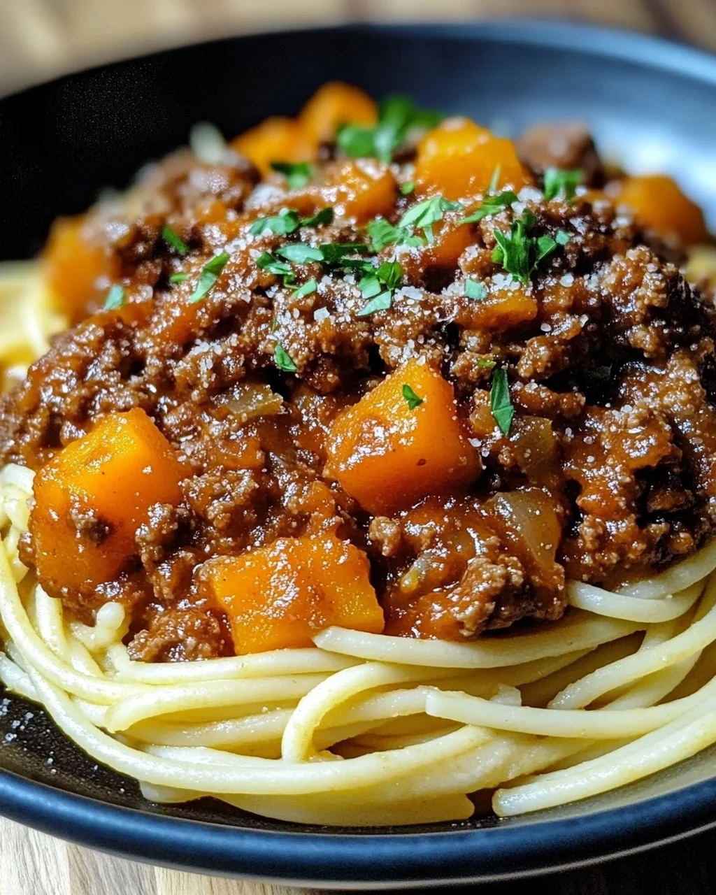 Kürbis-Rindfleisch-Bolognese