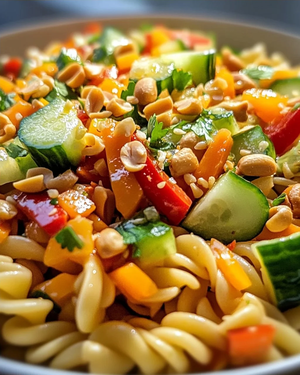 Limetten Crunch Nudelsalat – Frisch, knackig und lecker!