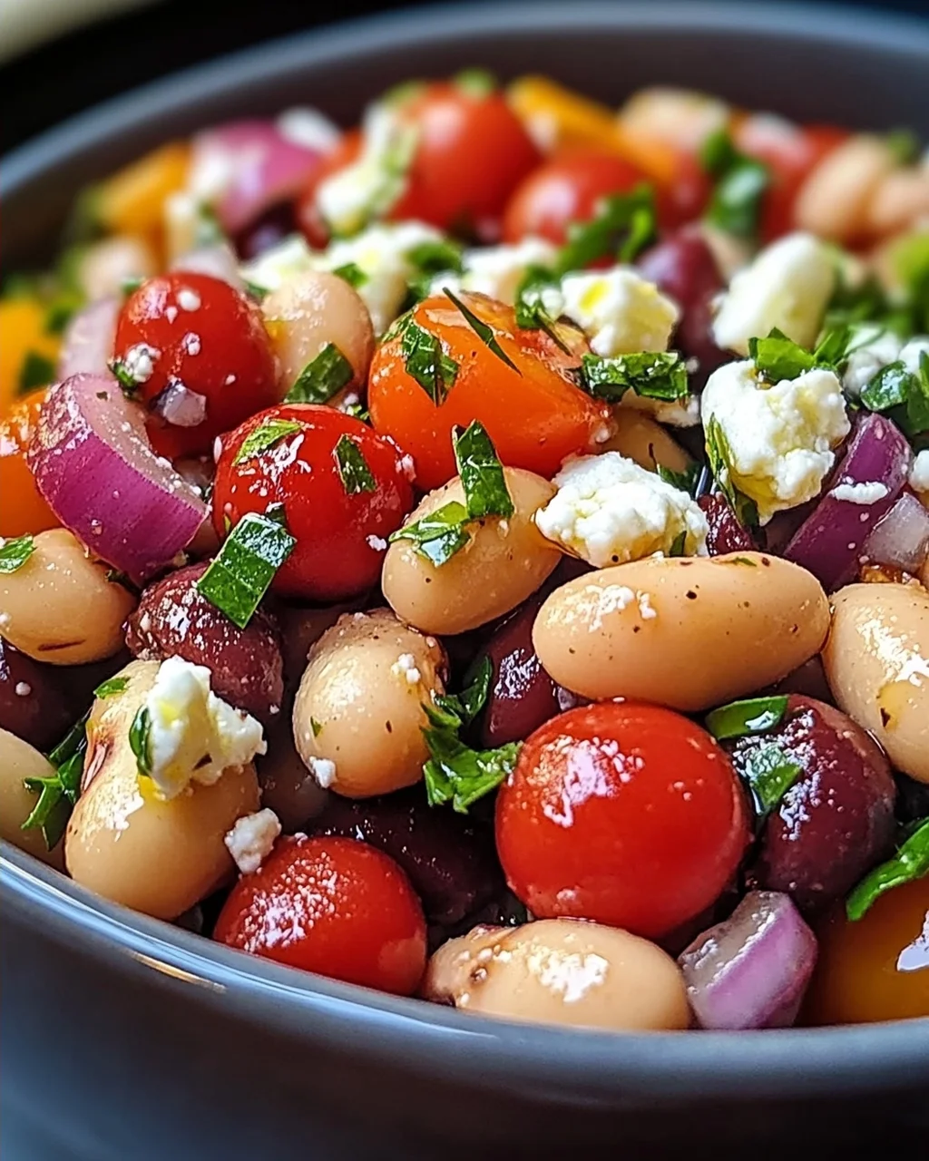 Mediterraner Bohnensalat