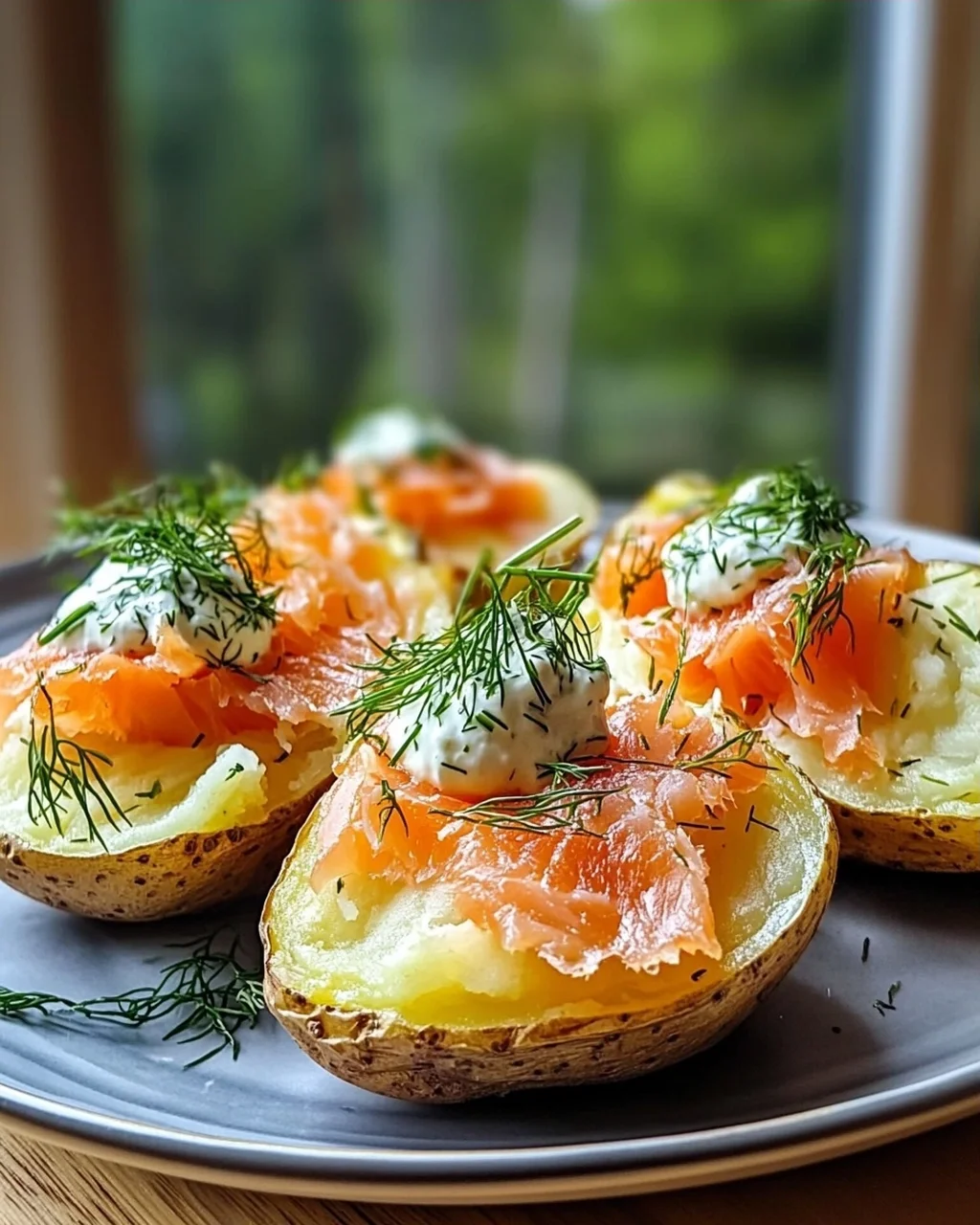 Ofenkartoffeln mit Räucherlachs