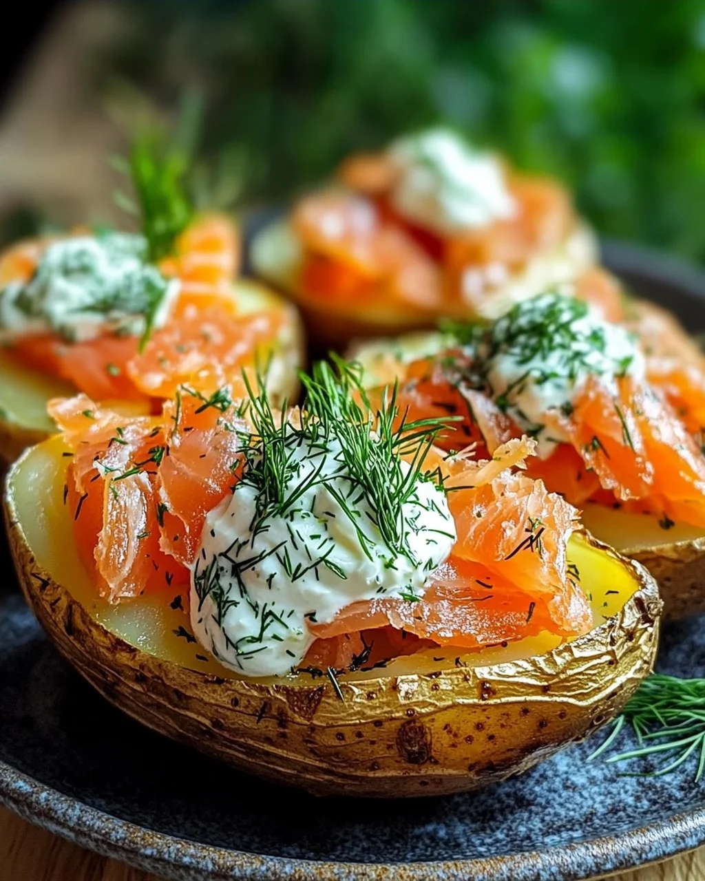 Ofenkartoffeln mit Räucherlachs