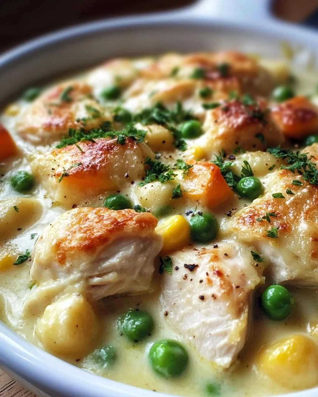One Pot Gnocchi Hähnchen Pot Pie: Einfach, cremig, unwiderstehlich
