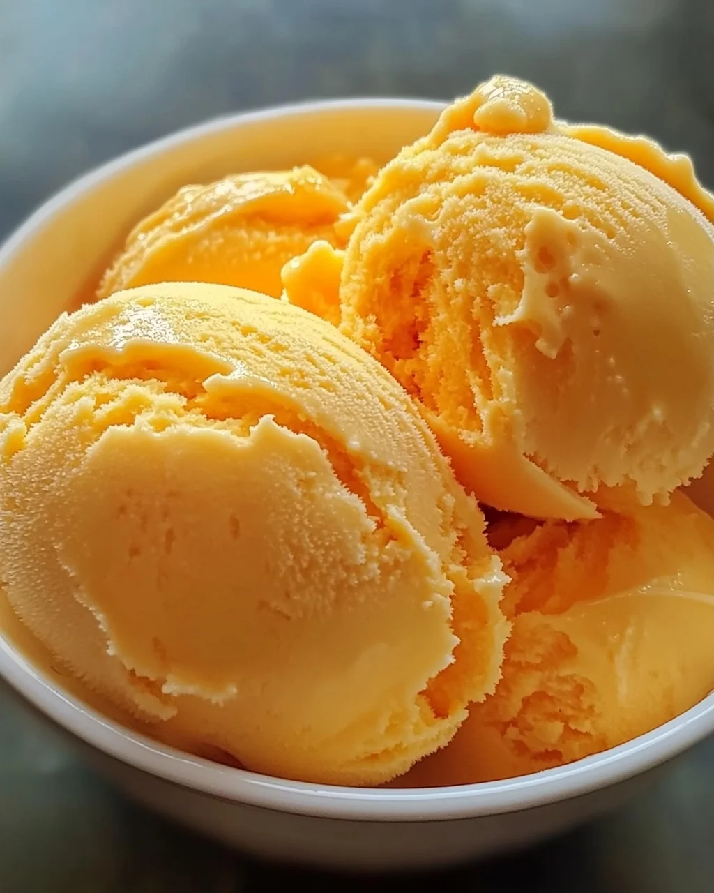 Orangeneis ohne Eismaschine