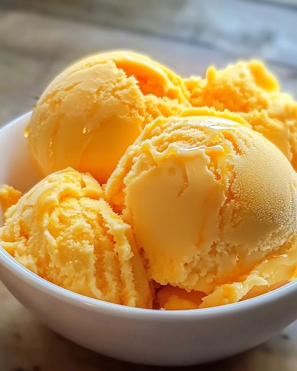 Orangeneis ohne Eismaschine