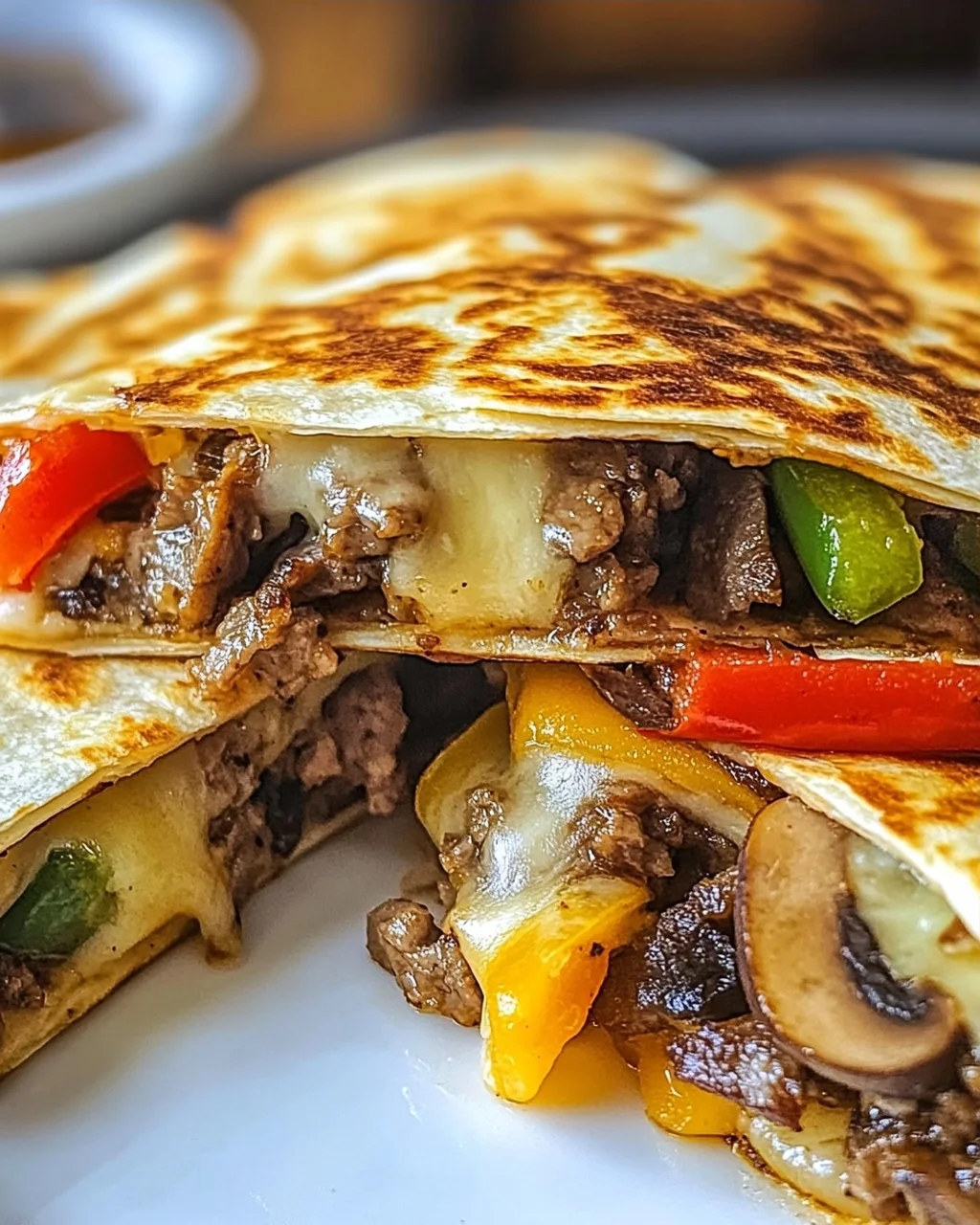Philly Cheesesteak Quesadilla für ein schnelles Essen