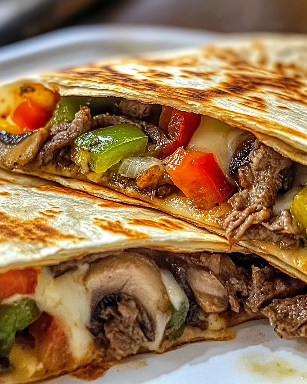 Philly Cheesesteak Quesadilla für ein schnelles Essen