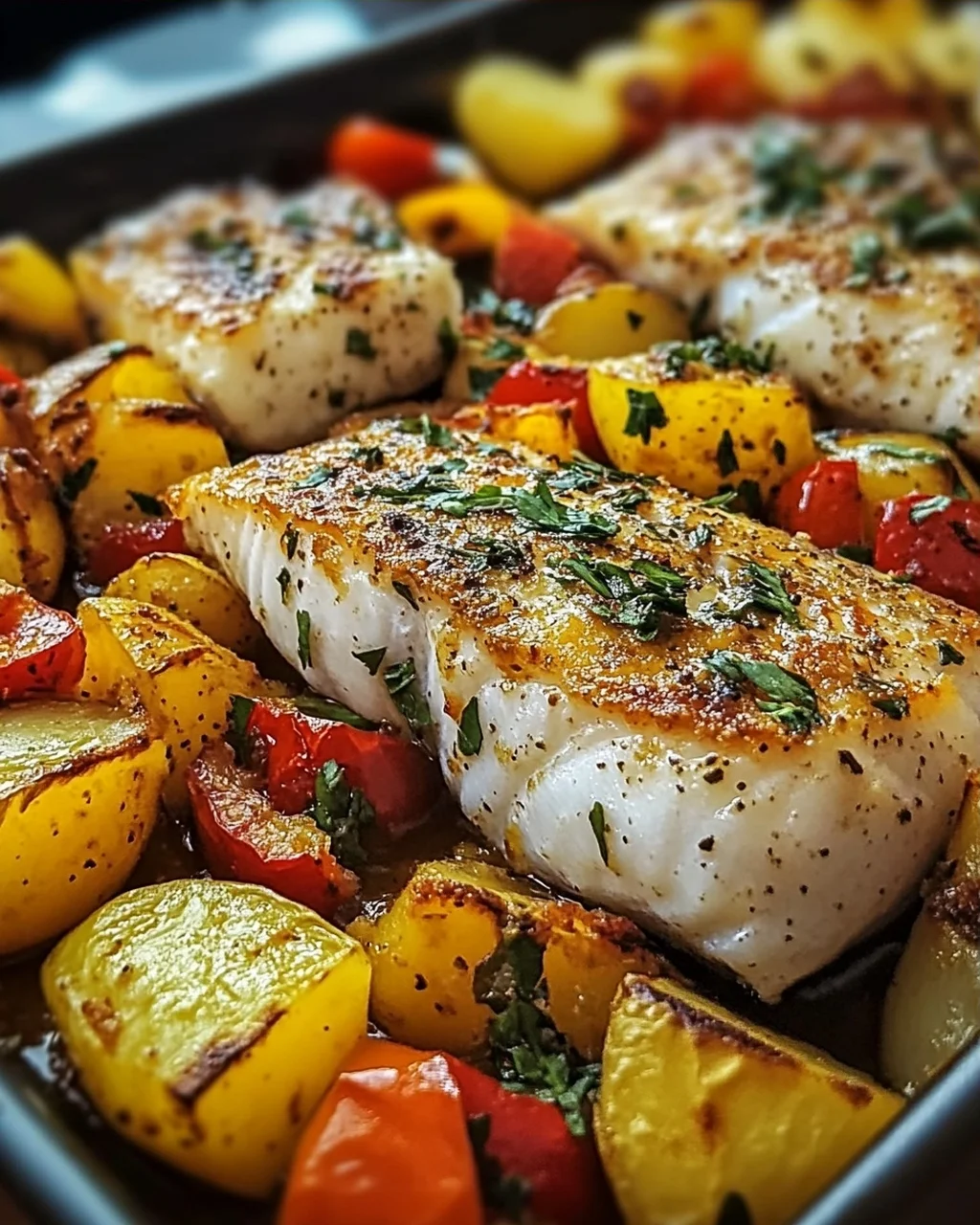 Portugiesischer Ofenfisch mit Kartoffeln