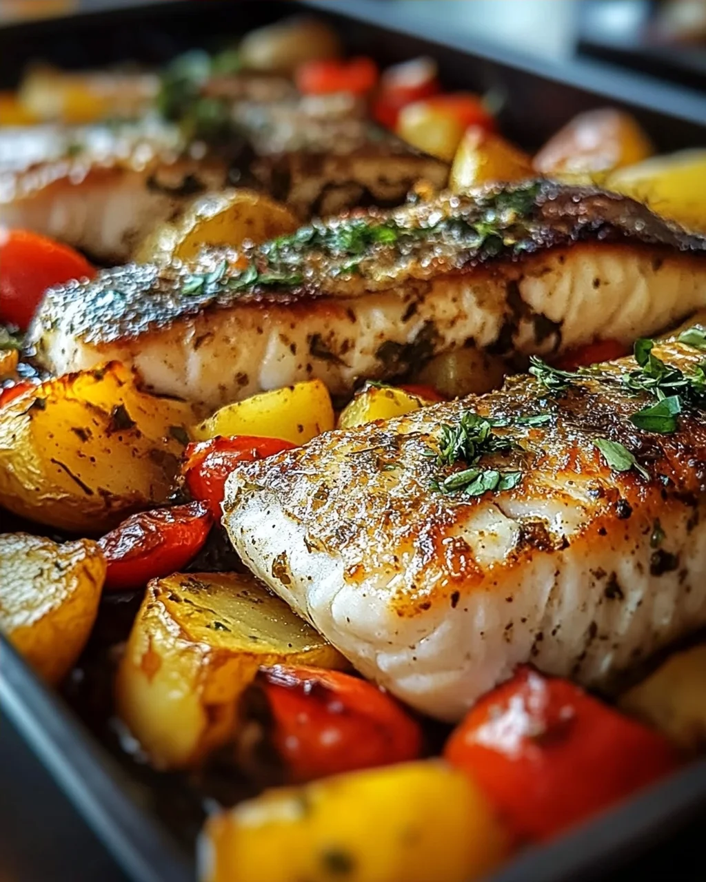Portugiesischer Ofenfisch mit Kartoffeln