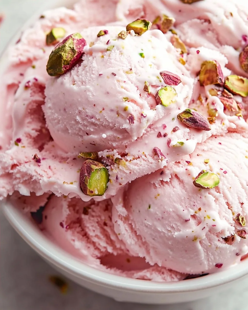 Rosen-Pistazien-Eis: Himmlisch cremig & einfach selbstgemacht!