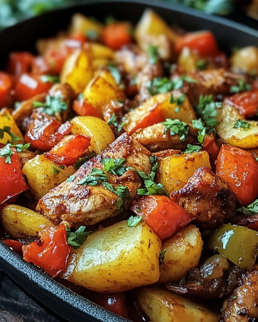 Schaschlik-Topf aus dem Ofen