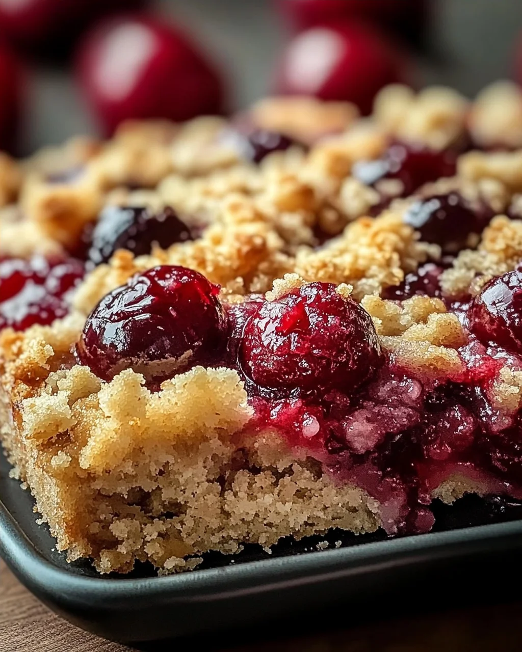Streuselkuchen mit Kirschen vom Blech