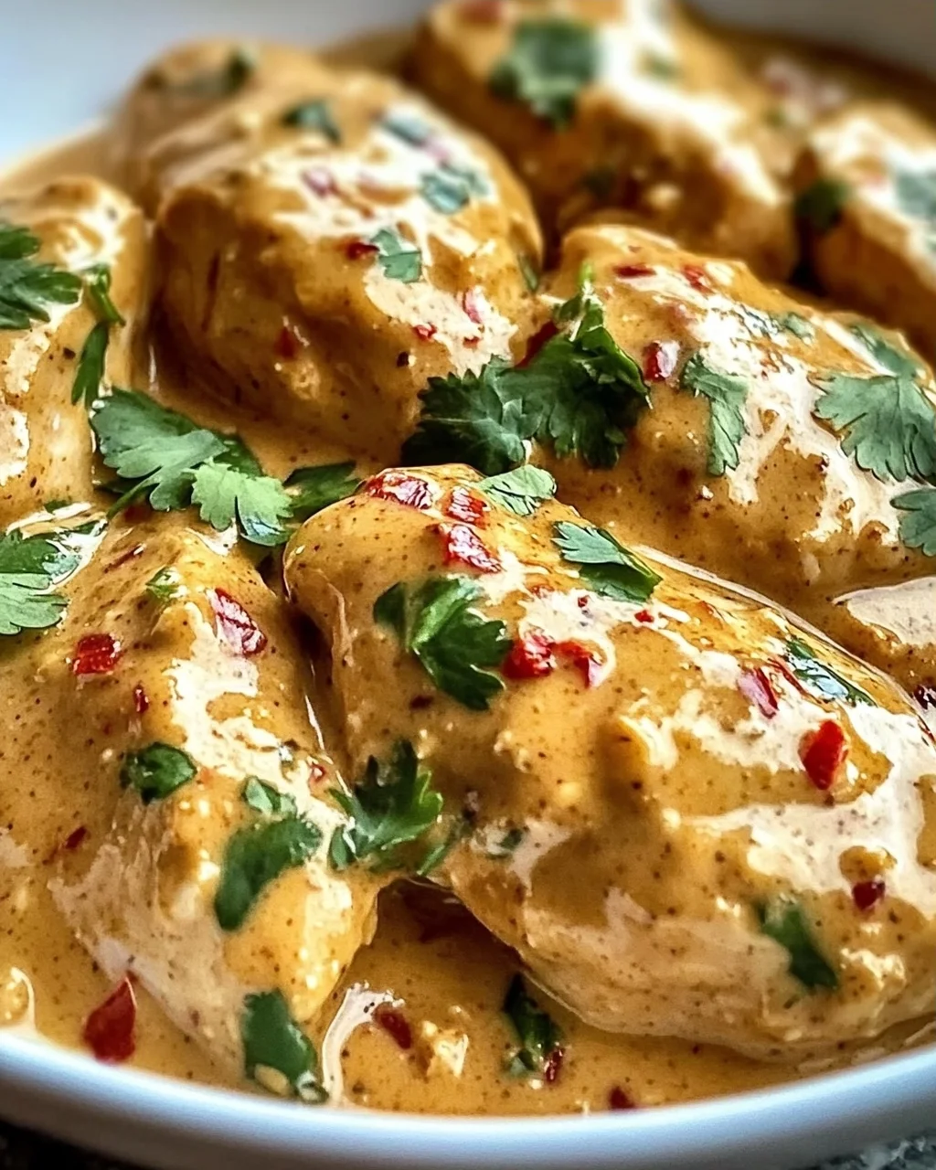 Thailändisches Erdnuss-Hühnchen im Slow Cooker