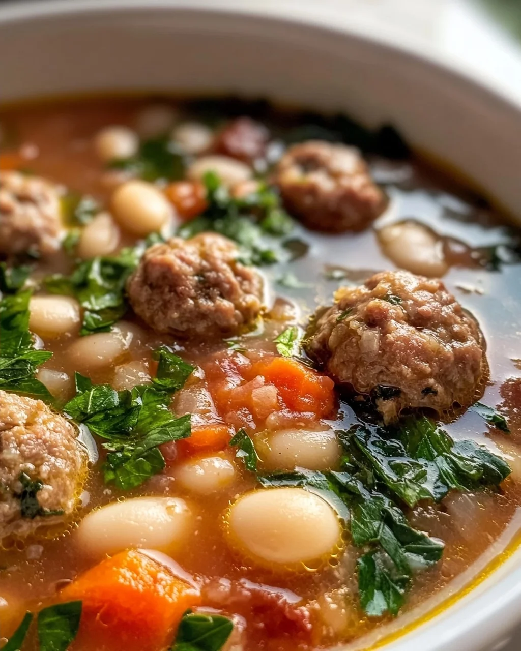 Toskanische Fleischbällchensuppe: Bohnen & Alkoholfreies Ale