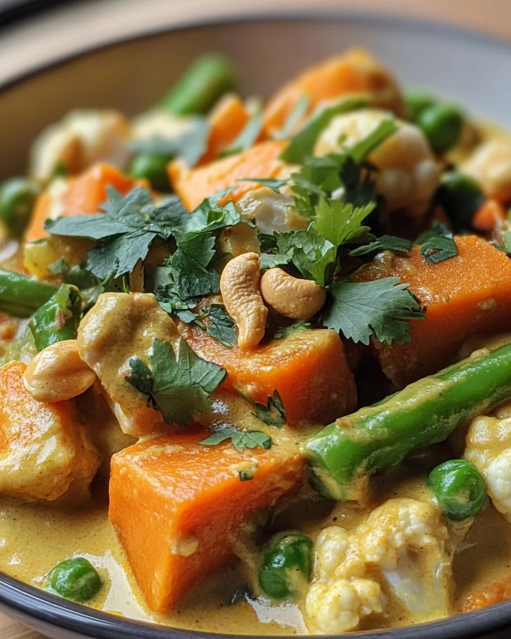 Vegetable Korma with Sweet Potato and Cashew Cream Recipe