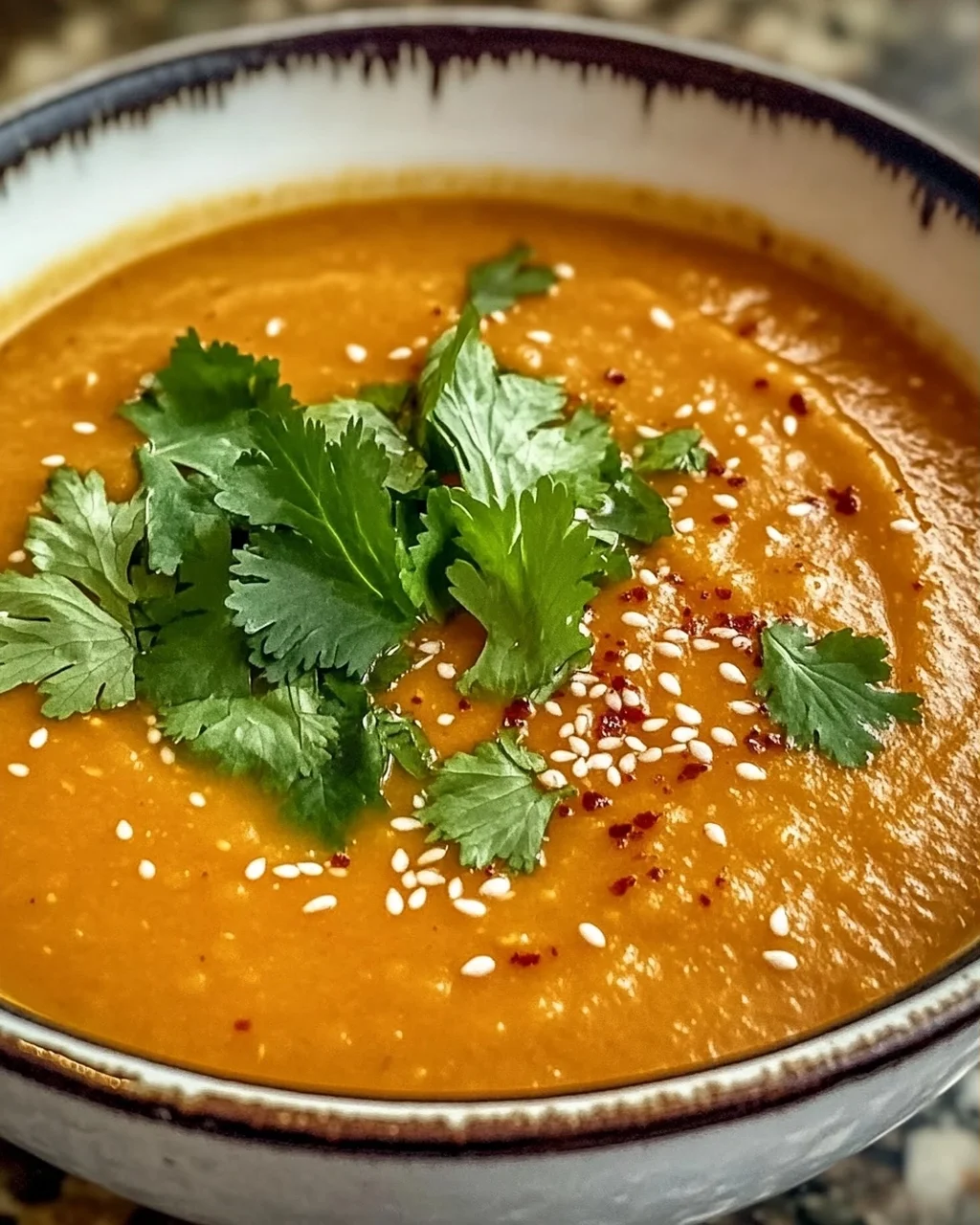 Wärmende Sesam-Möhren-Suppe für kalte Tage