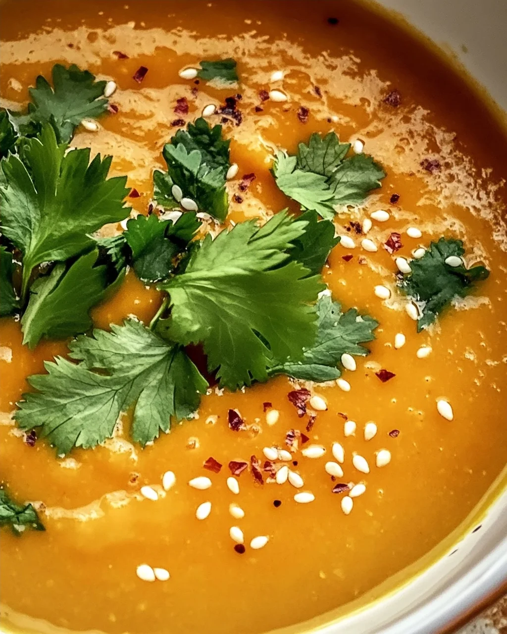 Wärmende Sesam-Möhren-Suppe für kalte Tage