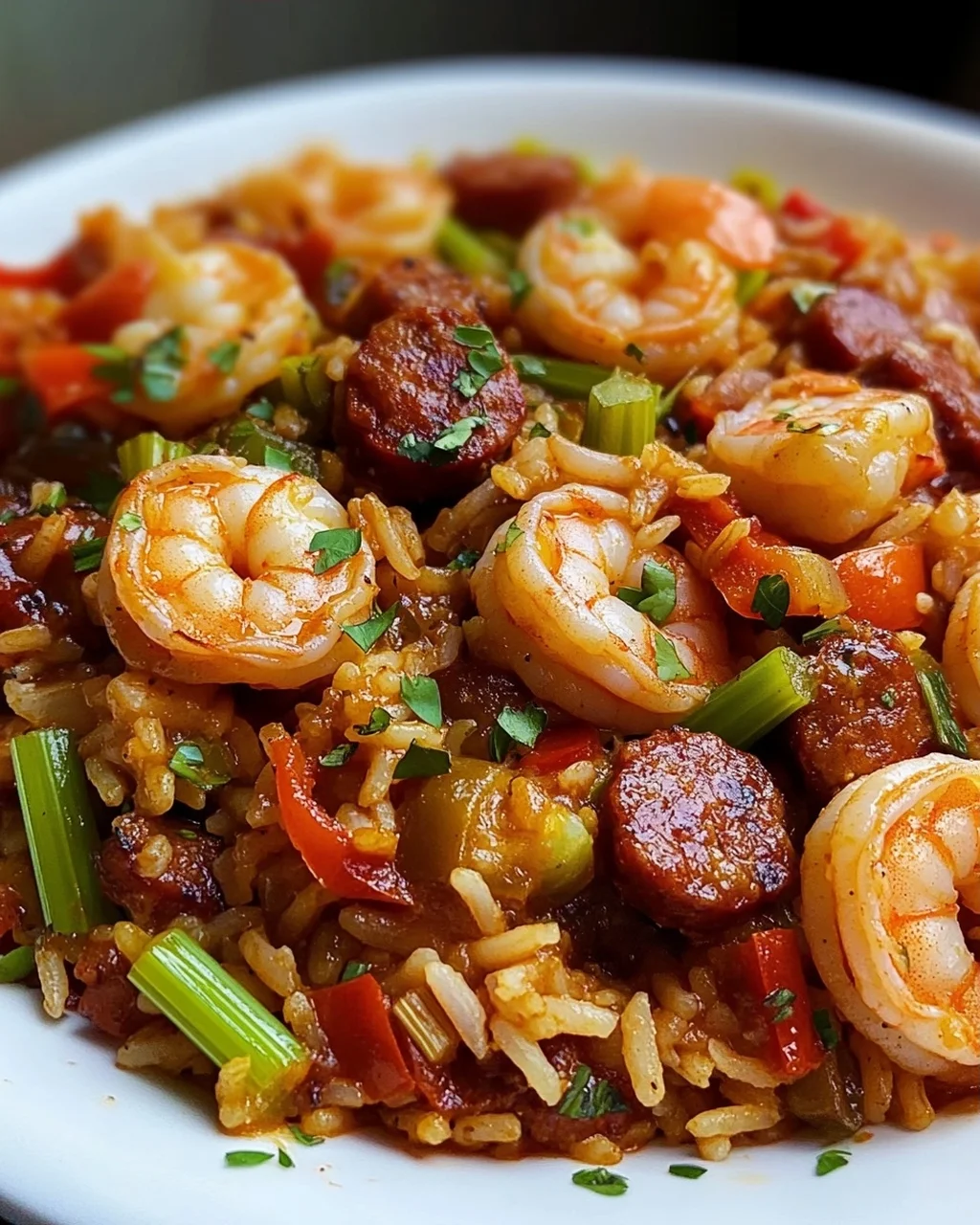 Würzige Jambalaya mit Garnelen & herzhafter Wurst jetzt kochen!