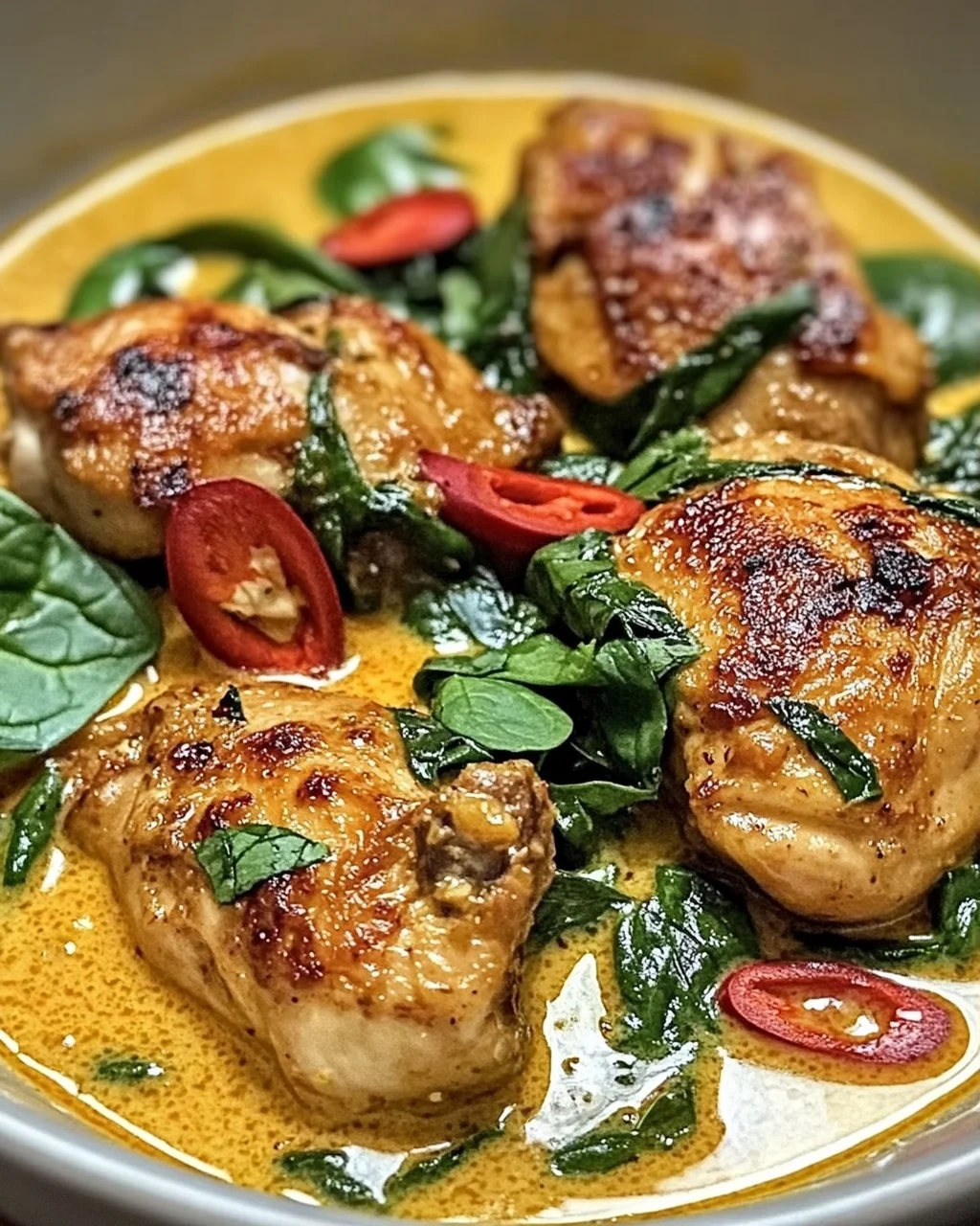 Zitronengras-Hühnchen mit thailändischer Kokosnuss-Curry